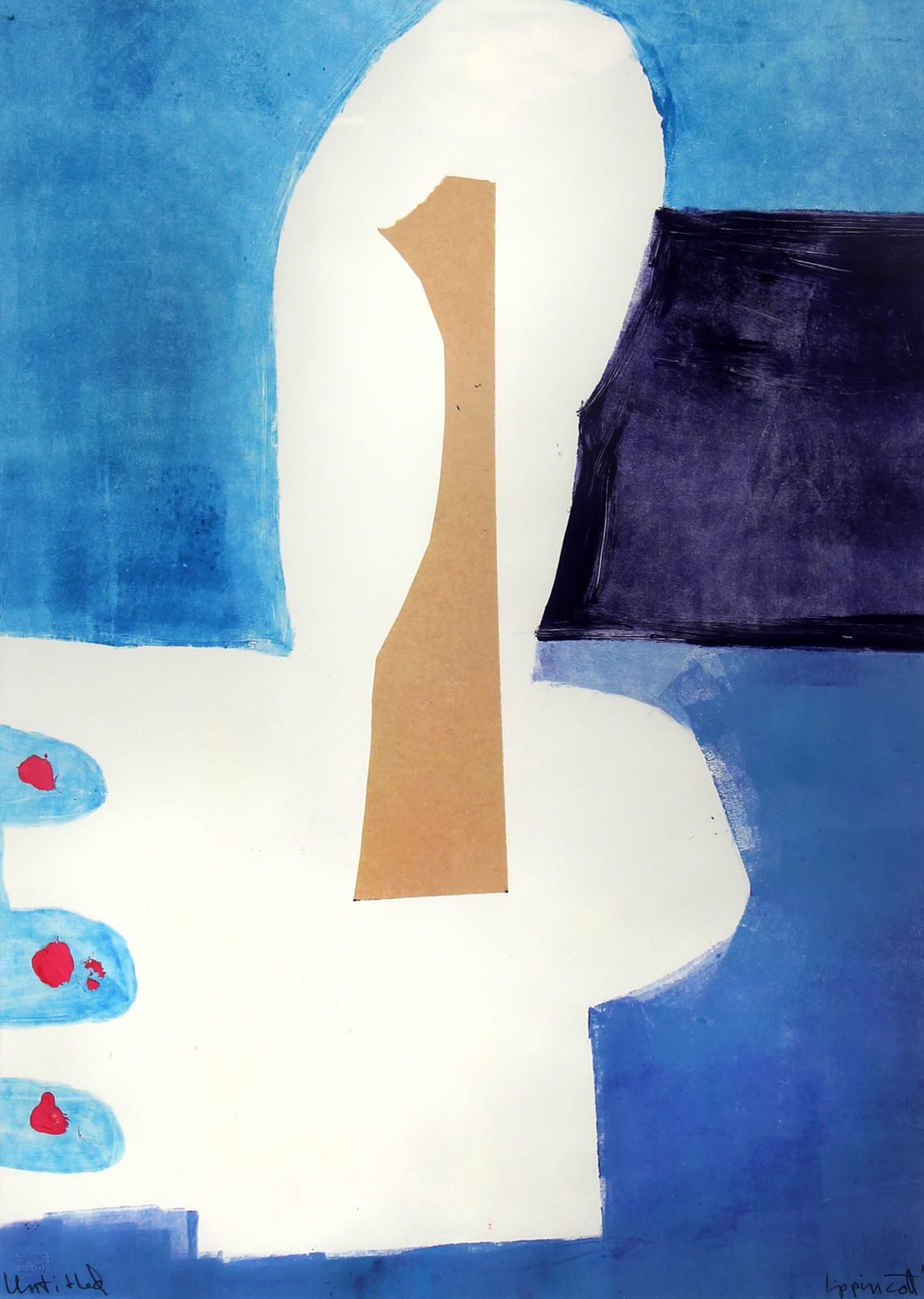 Janet Lippincott, Untitled (Blue, Ochre Abstract), n.d.