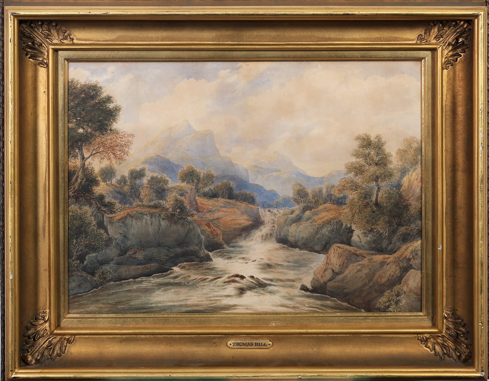 Thomas Hill (Attributed), Untitled (River Scene with Mountains), n.d.