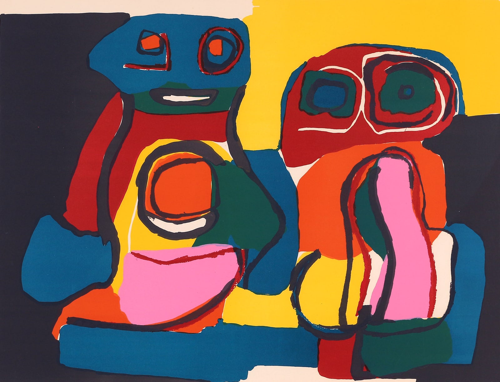 karel appel two figures