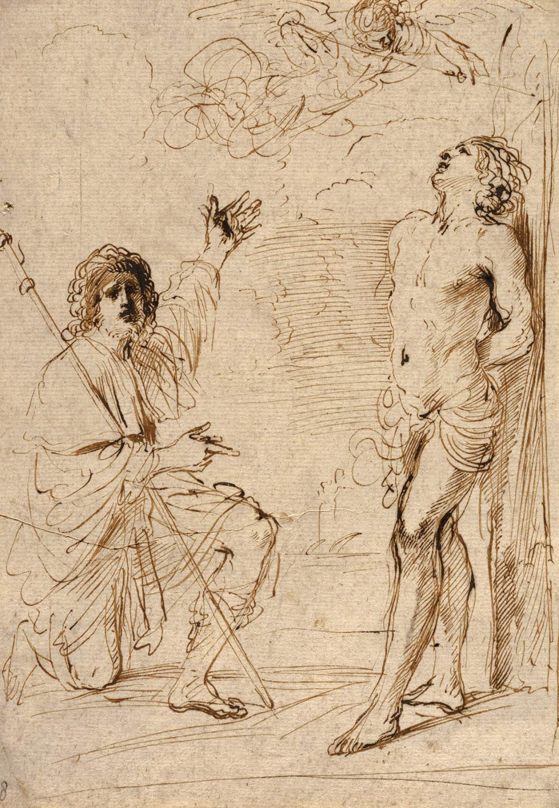 Giovanni Francesco Barbieri detto il Guercino, San Sebastiano e San Rocco e l'arcangelo Michele, 1630