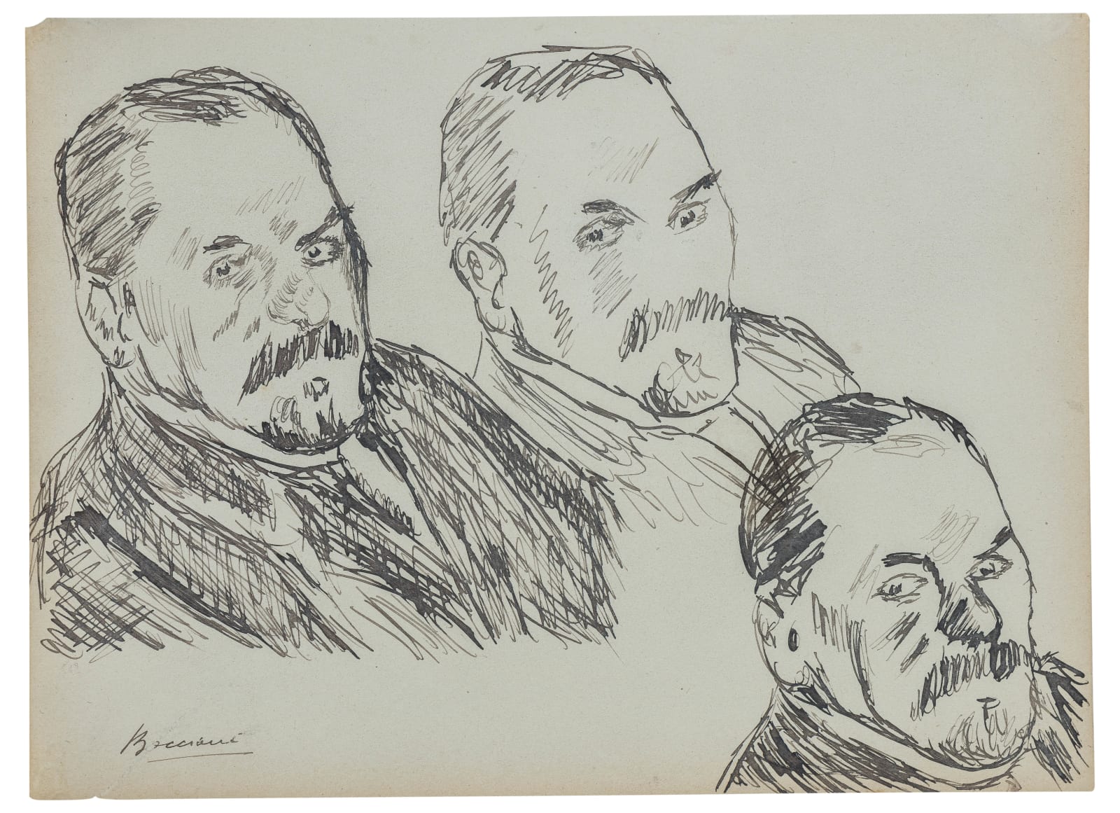 Umberto Boccioni, Studi per il ritratto del Cavalier Tramello, 1906