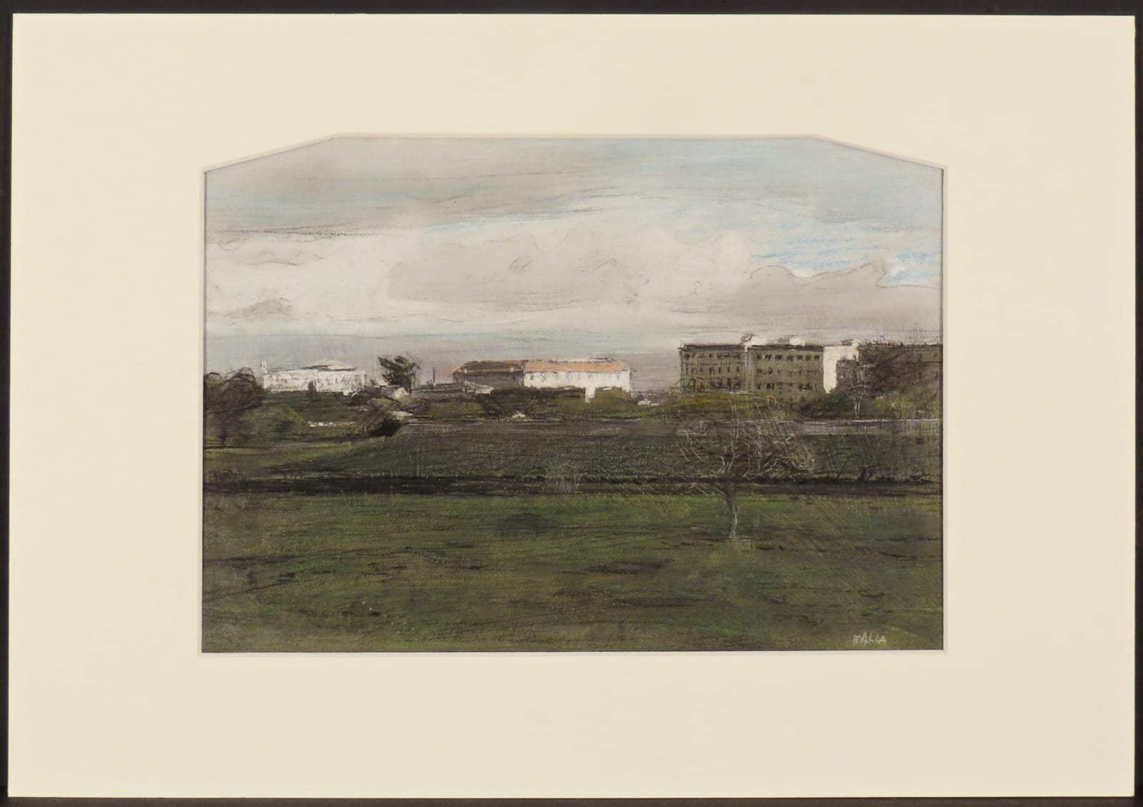 Giacomo Balla, Periferia di Roma a Porta Pinciana - Villa Borghese - Le nuove case dei Parioli, 1904