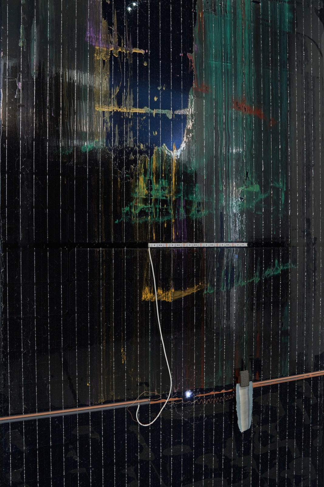 Haroon Mirza, Aurora B (Solar Powered LED Circuit Composition 43), 2021