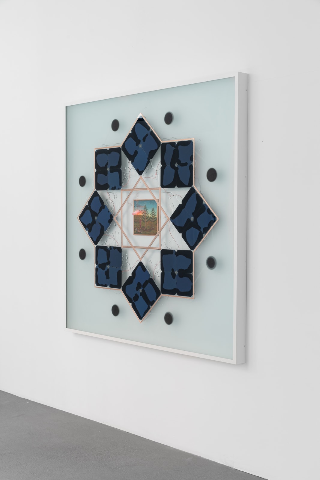 Haroon Mirza, Illuminated Amanita Harvest (Solar Cell Circuit Composition 22), 2023