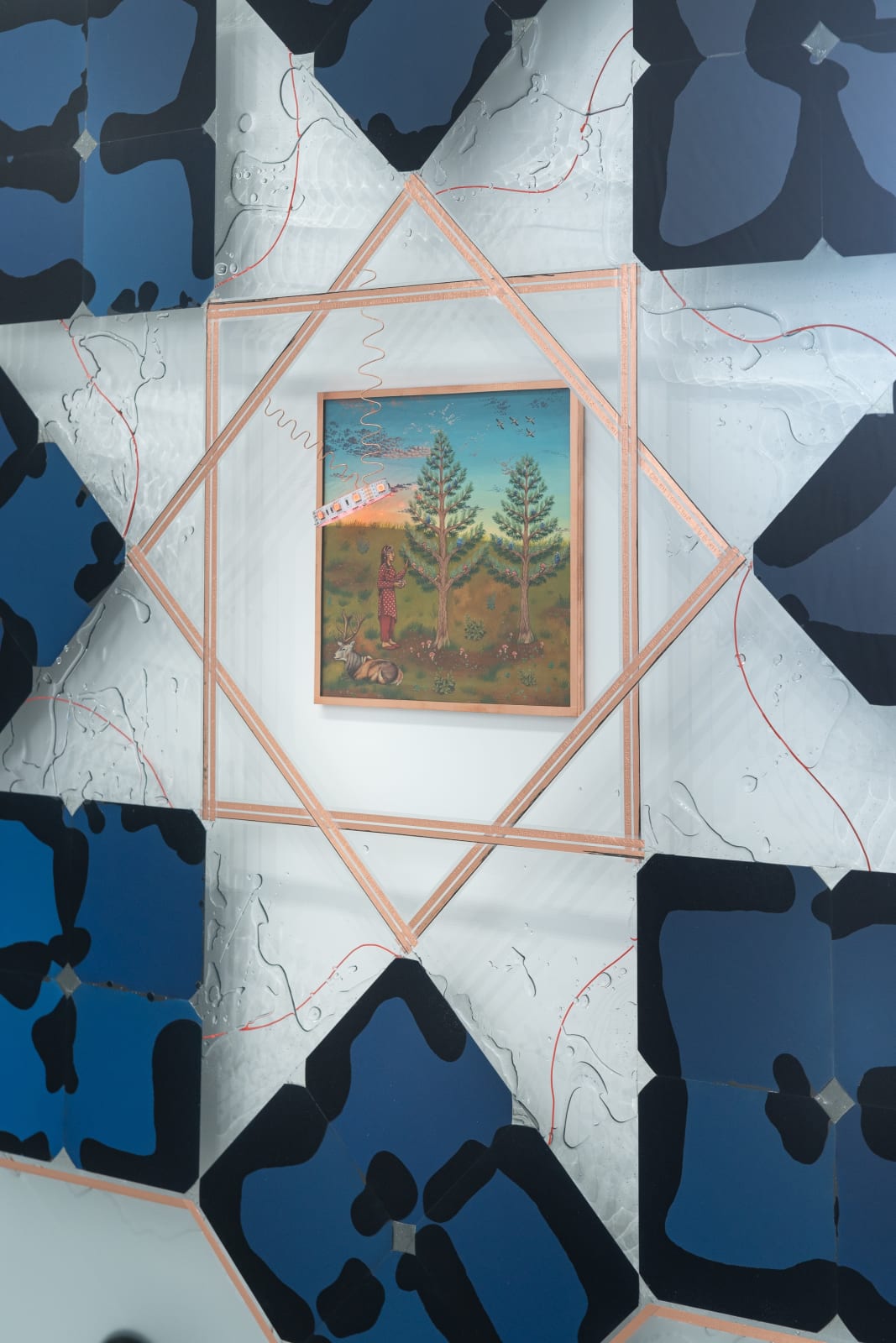 Haroon Mirza, Illuminated Amanita Harvest (Solar Cell Circuit Composition 22), 2023