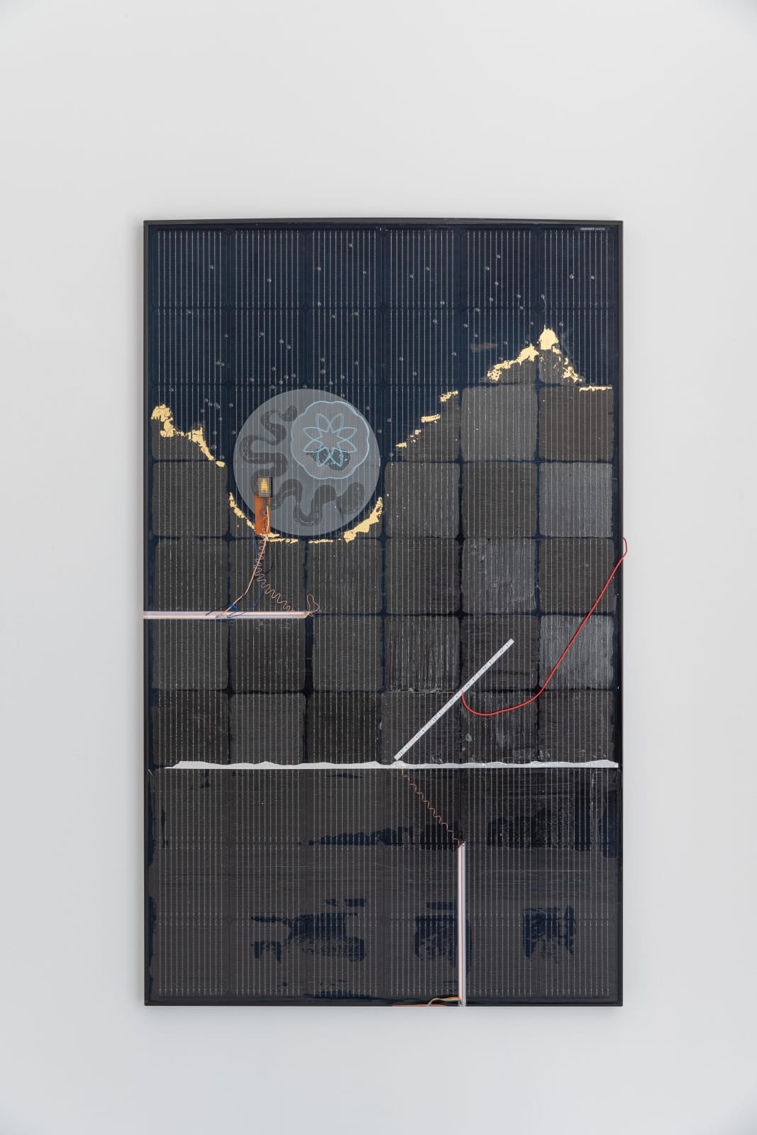 Haroon Mirza, Solar Powered LED Circuit Composition 41 (Genzken & Richter), 2021
