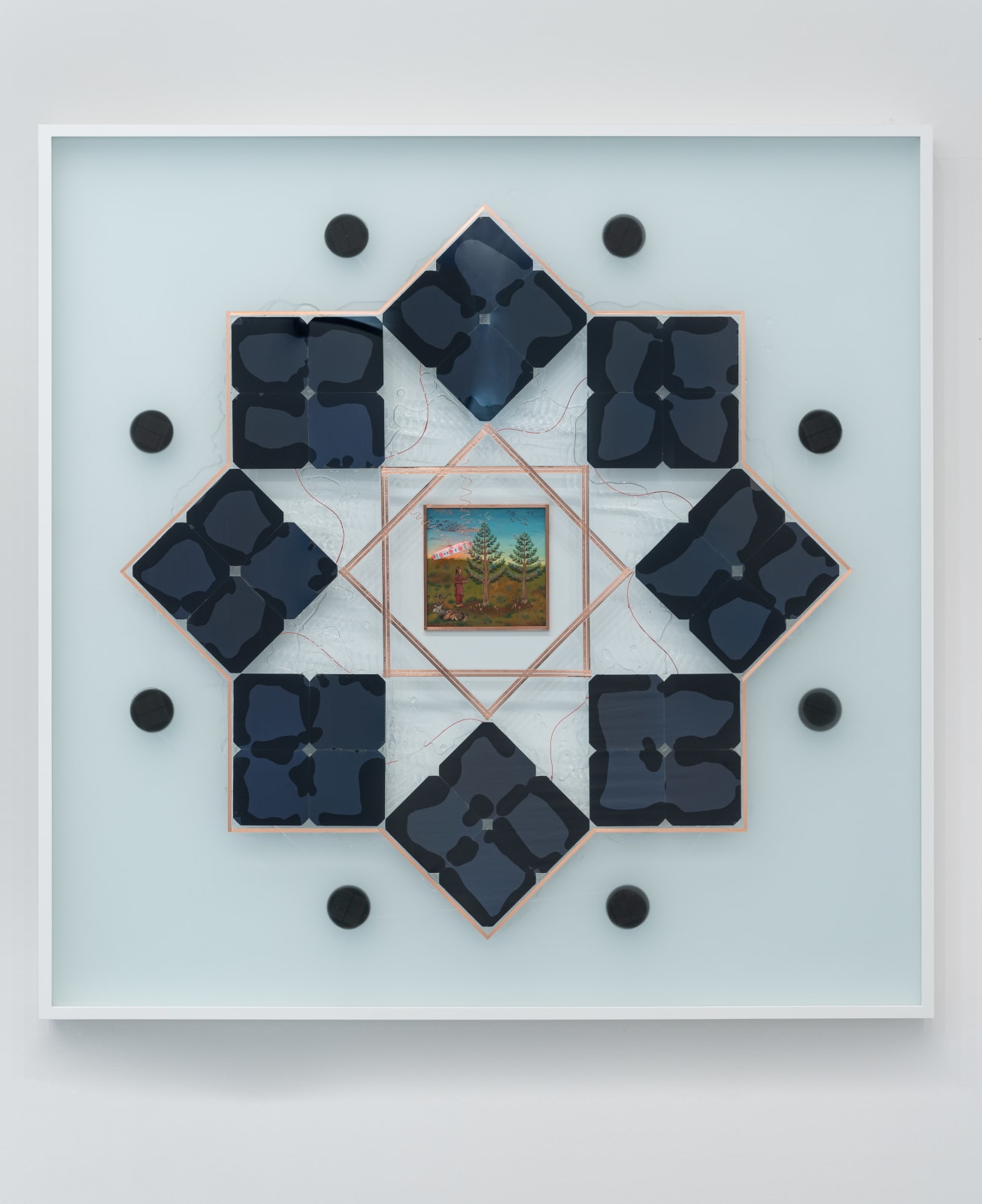 Haroon Mirza, Illuminated Amanita Harvest (Solar Cell Circuit Composition 22), 2023
