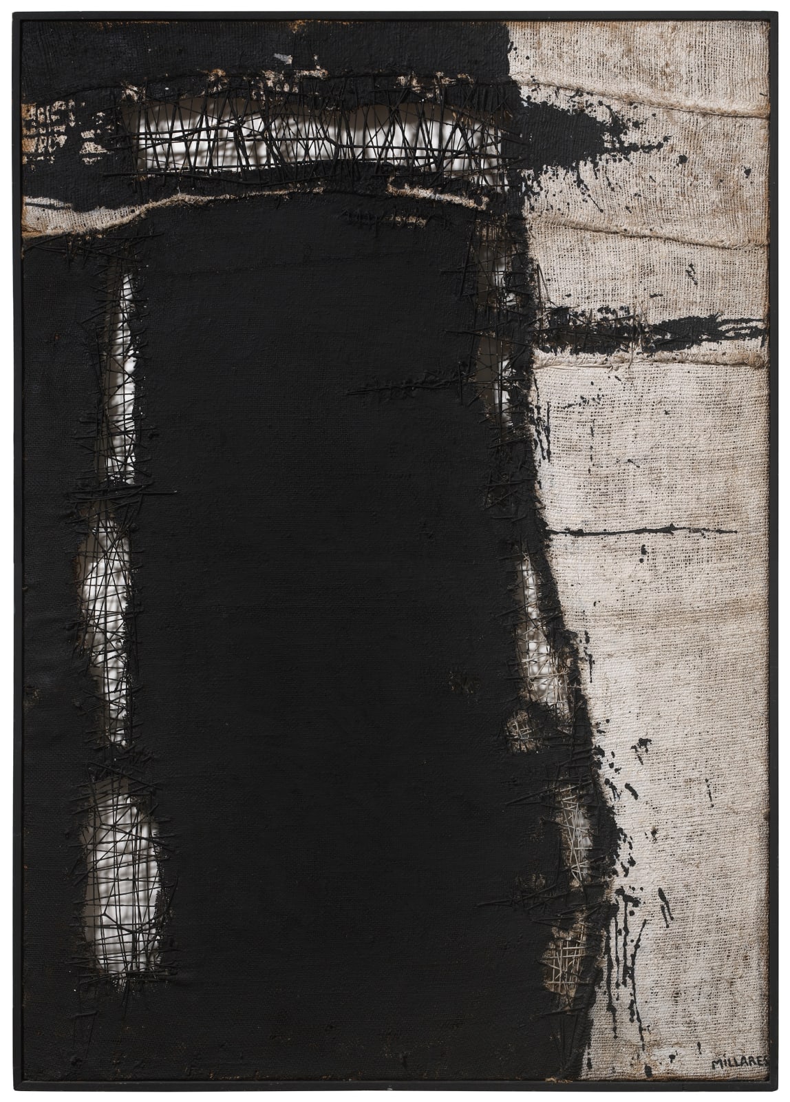 Manolo Millares, Composición cuadro (Painting Composition), 1957