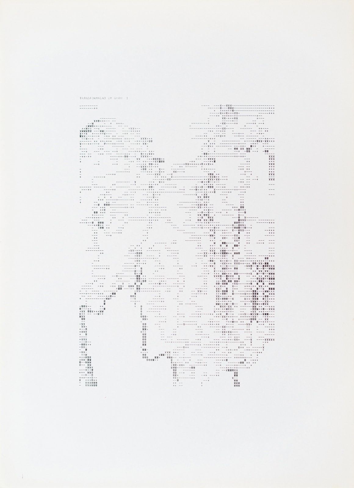 Waldemar Cordeiro, Derivatives of an Image: Transformation in Degree 1, 1969
