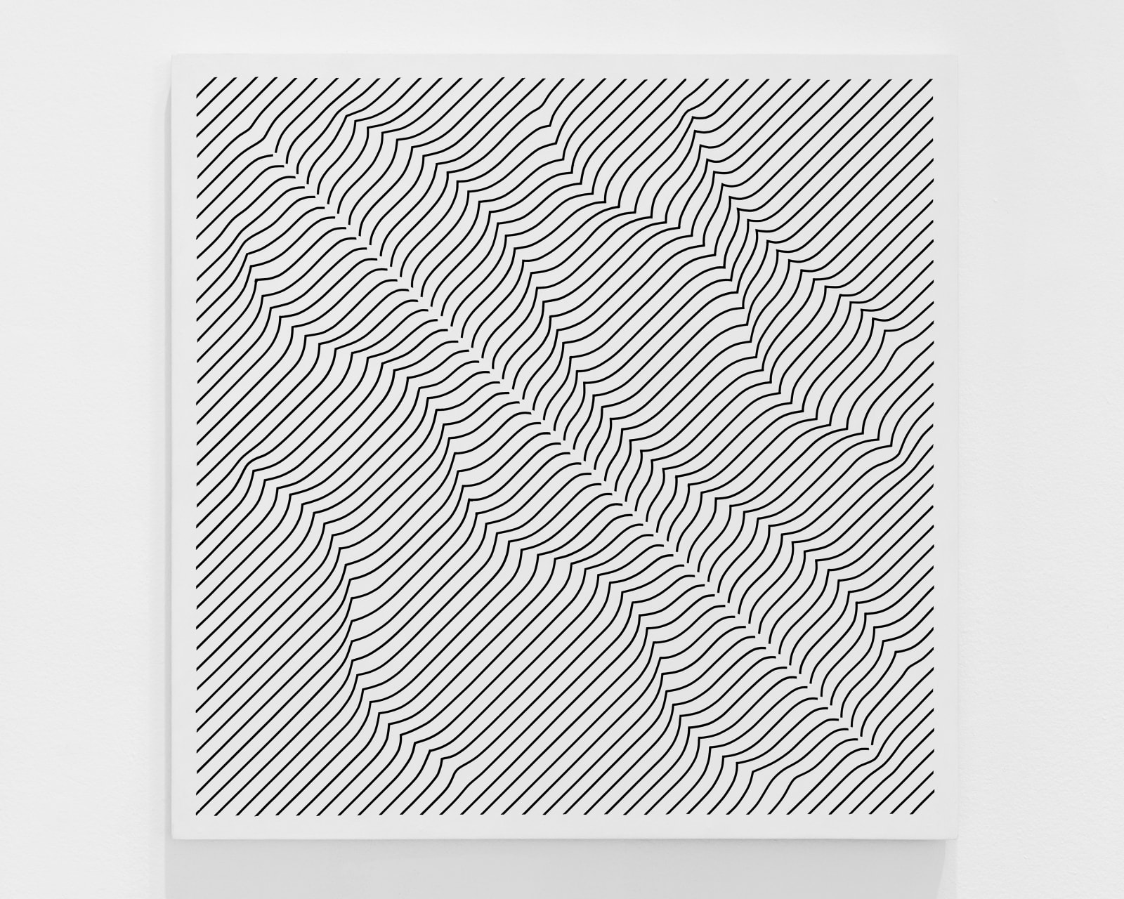 Julian Stanczak, Central Meeting White, 2008