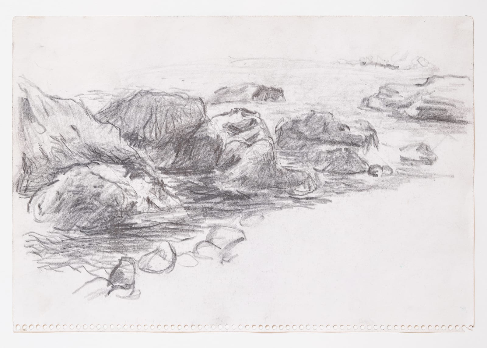 PAUL THEK, Untitled (Beach rocks), October 1970