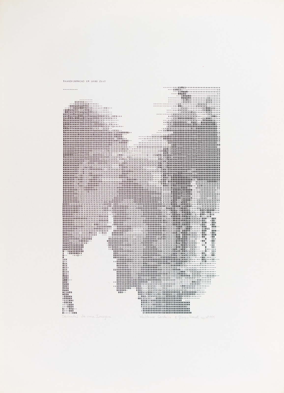 Waldemar Cordeiro, Derivatives of an Image: Transformation in Degree 0, 1969