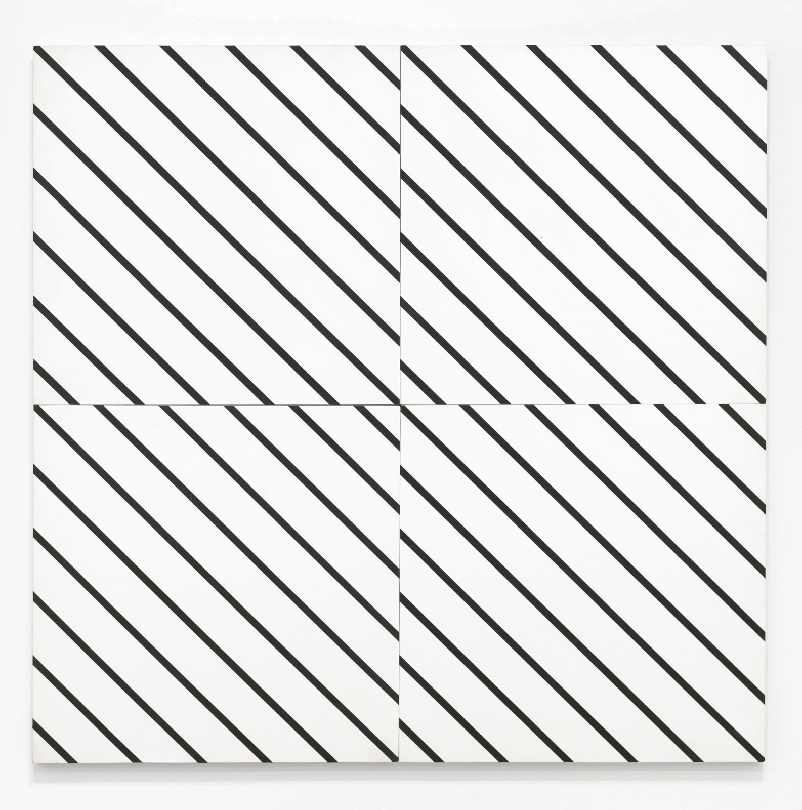 François Morellet, 1 simple trame 45° coupée, décalée, 1973