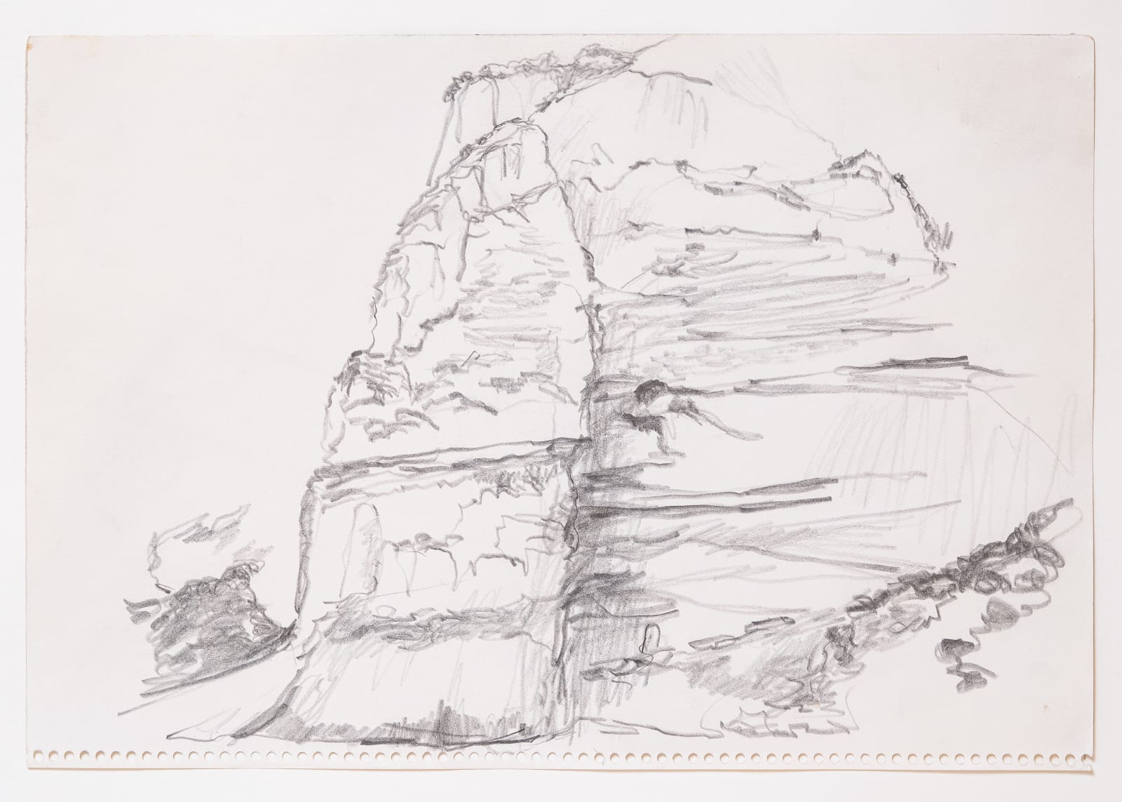 PAUL THEK, Untitled (Cliff sketch), October 1970