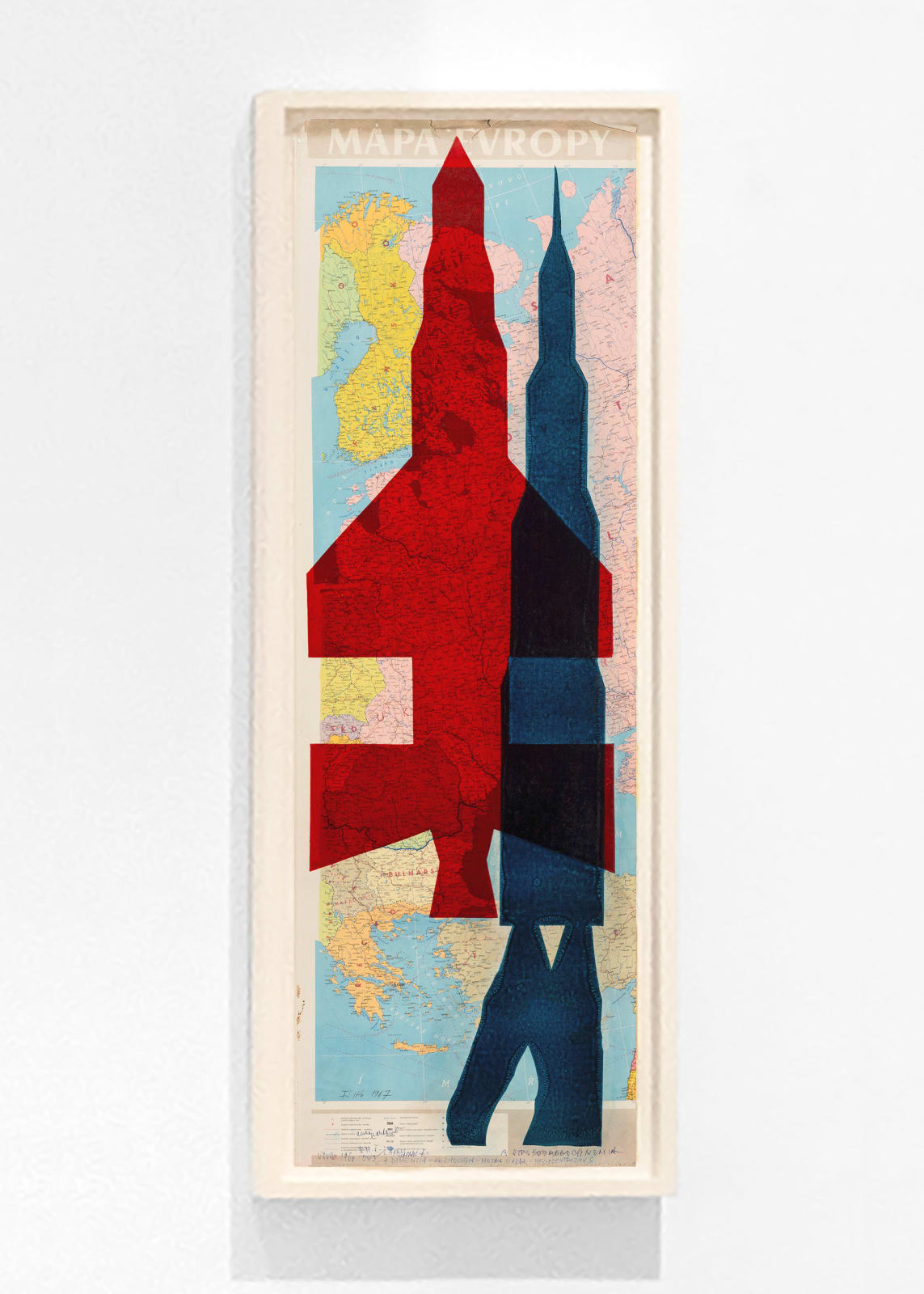 Stano Filko, Map of Europe (Rockets), 1967