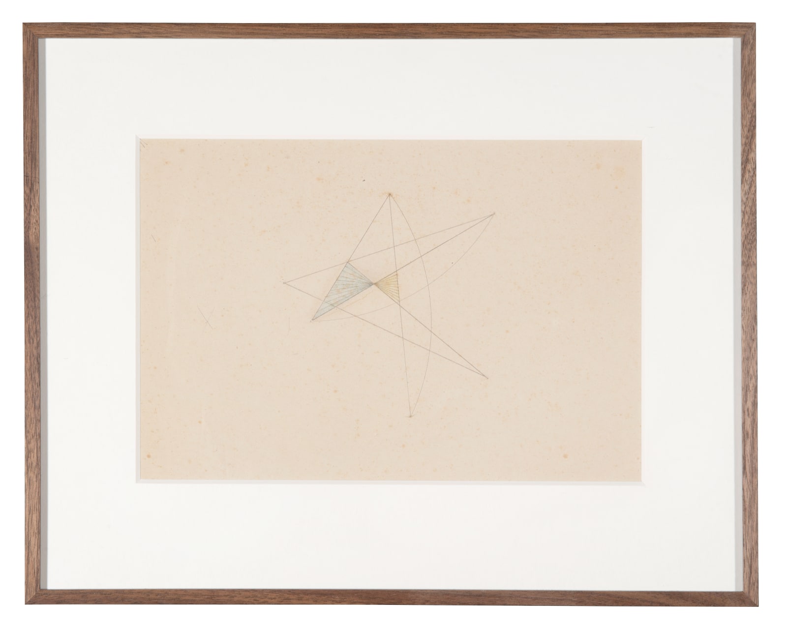 MARLOW MOSS, Untitled (Blue and yellow triangle), c. 1940s
