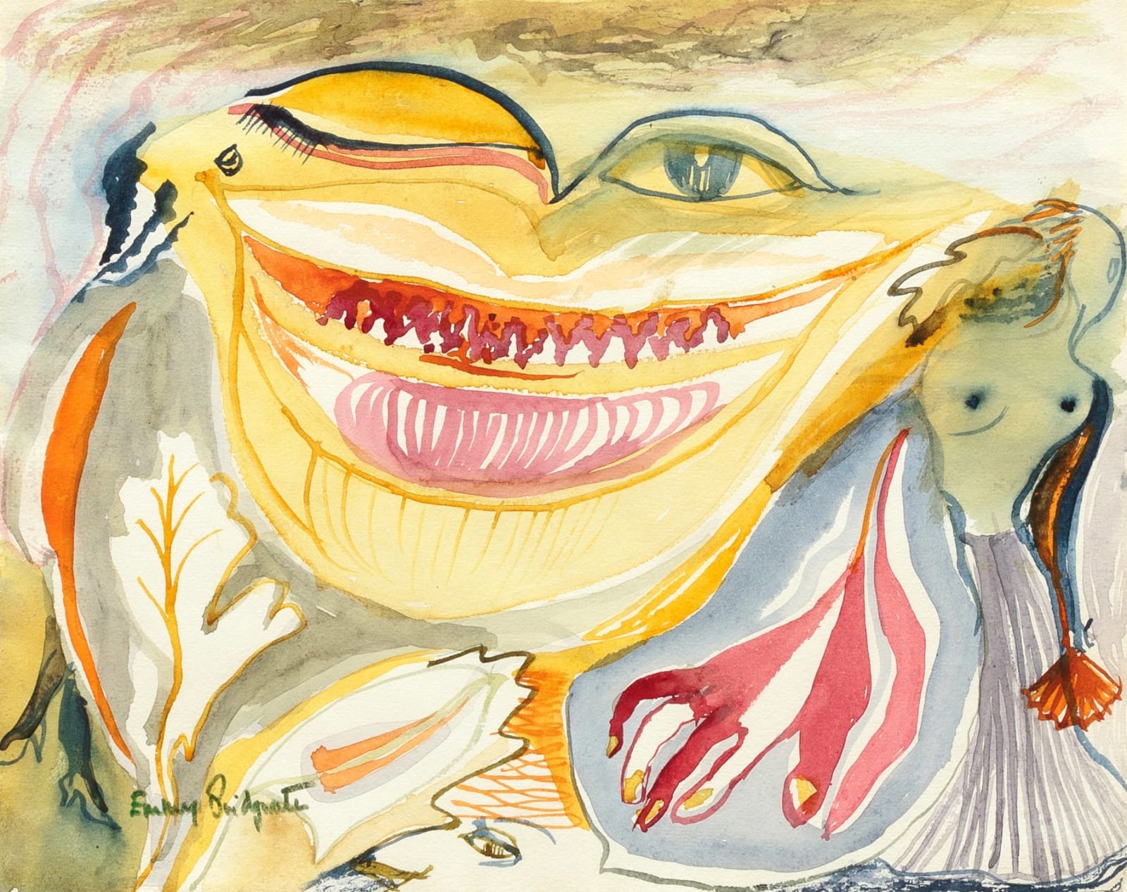 EMMY BRIDGWATER, Untitled (smile), c.1942