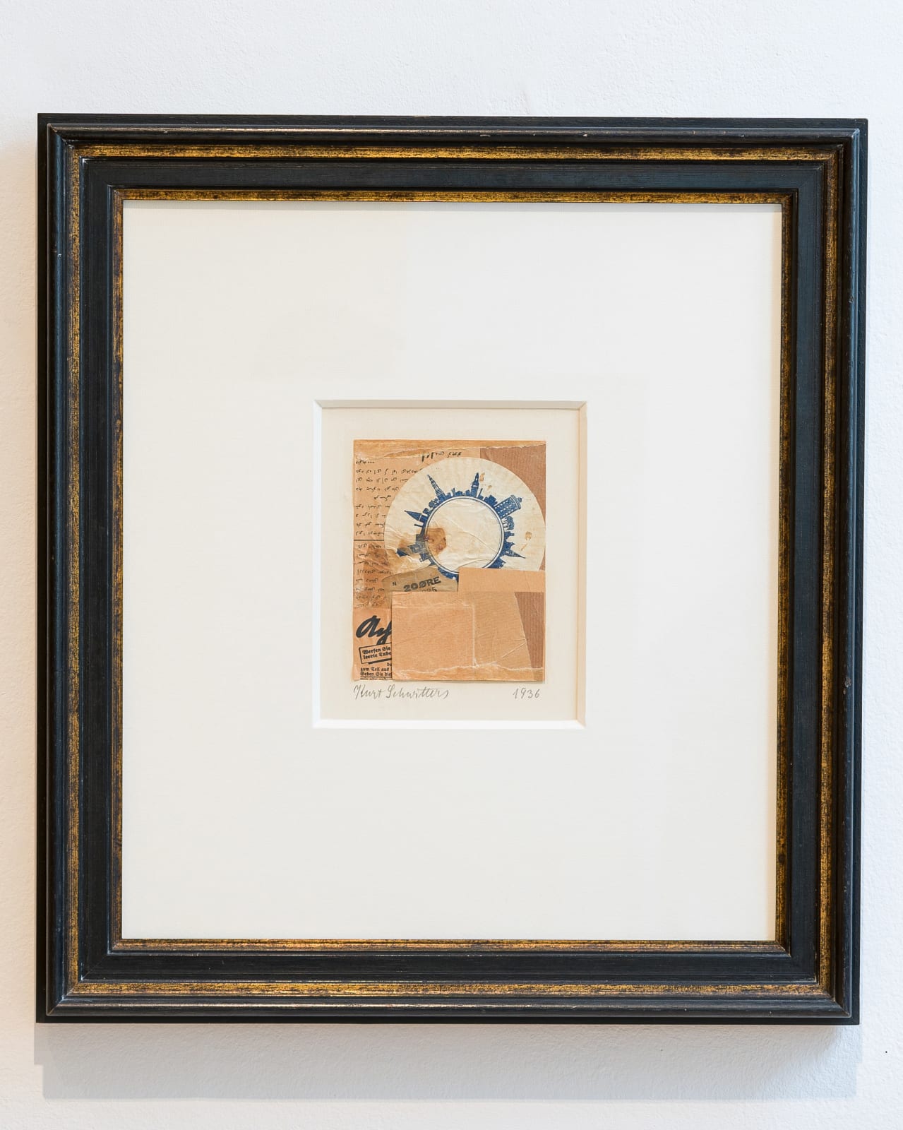KURT SCHWITTERS, Untitled (20 ØRE, with Koran pages) , 1936