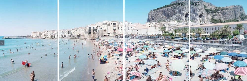 Massimo Vitali, Cefalu Poliptych (#3206/05), 2009