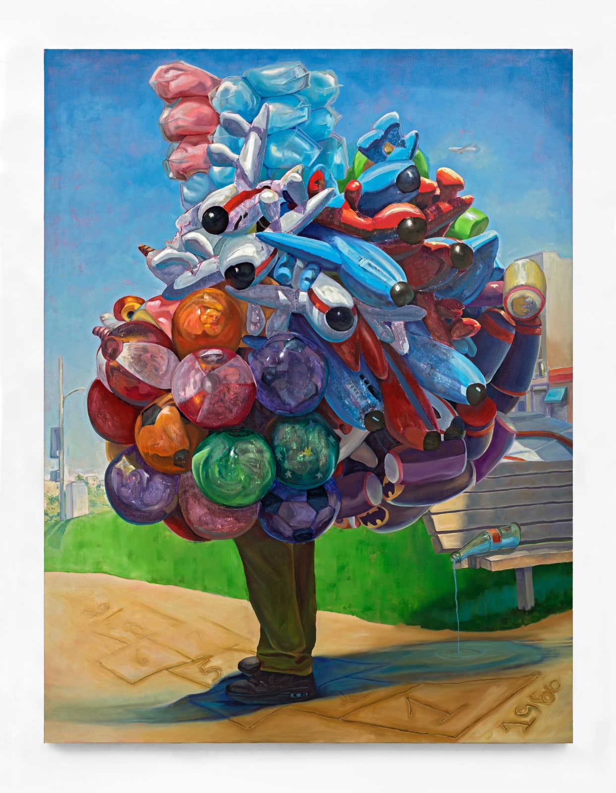 Elmer Guevara, Balloon Man at the Park, 2022