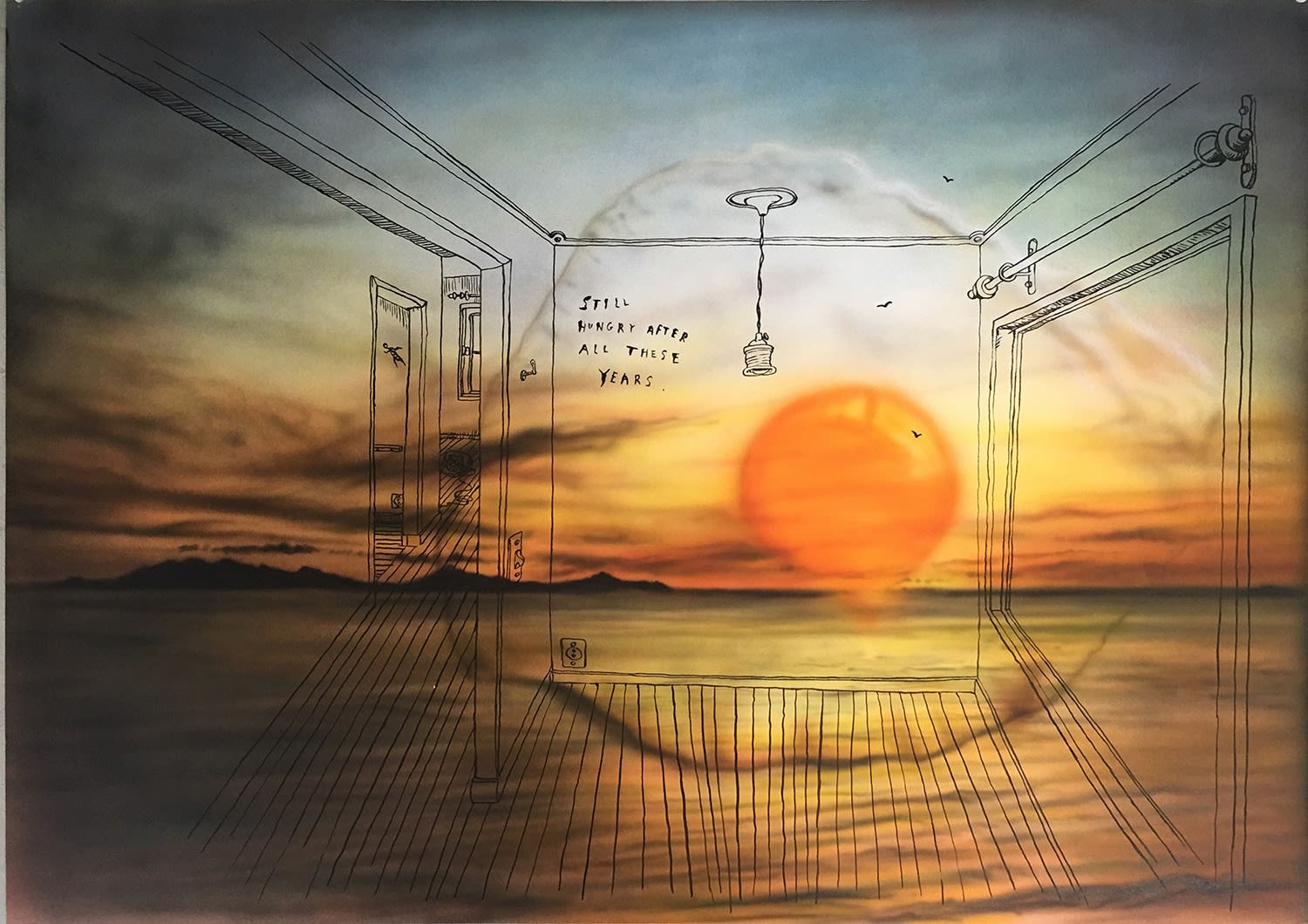 Friedrich Kunath, In Freddy's room (study), 2016