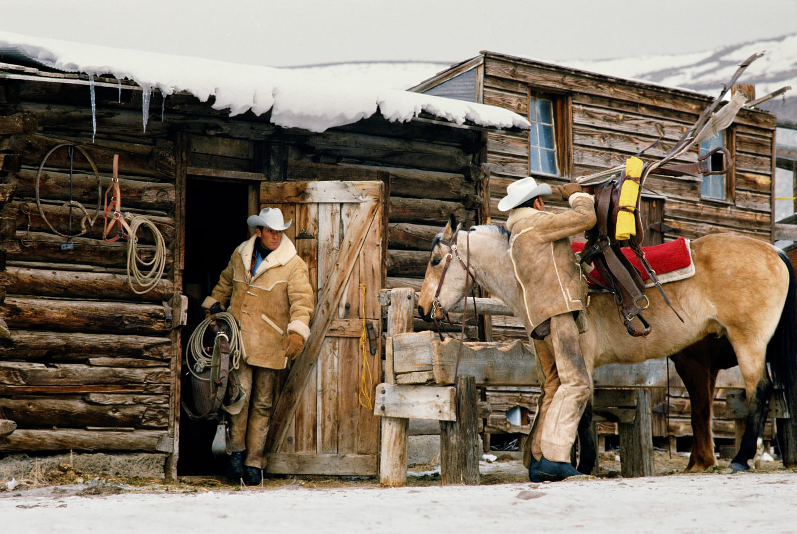Norm Clasen, Throwing Saddle, Hyattville, WY, 1986