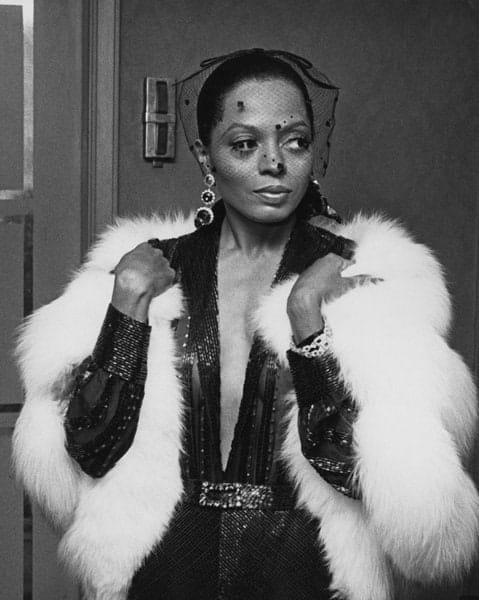 Ron Galella, Diana Ross at a diner honoring Jules Stein at the Waldorf-Astoria Hotel, New Yoek, September 16, 1978