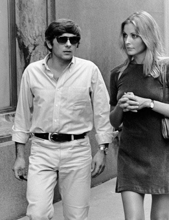Ron Galella, Roman Polanski and Sharon Tate walking on Fifth Avenue during the filming of Rosemary’s Baby, new York, August 27, 1967