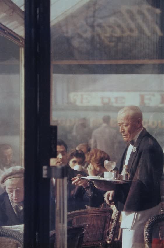 Saul Leiter, The Waiter, Paris, 1959