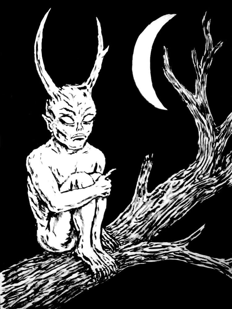 Mat Brinkman, Horns in Tree, 2009