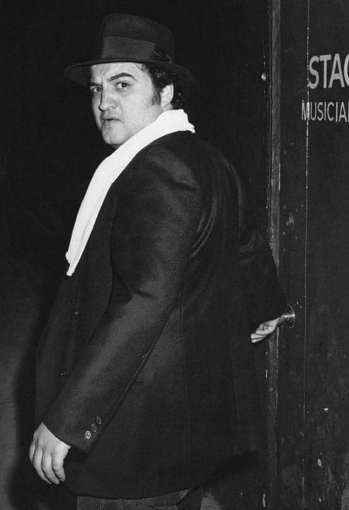 Ron Galella, John Belushi backstage at The Roxy, Los Angeles, April 7, 1978