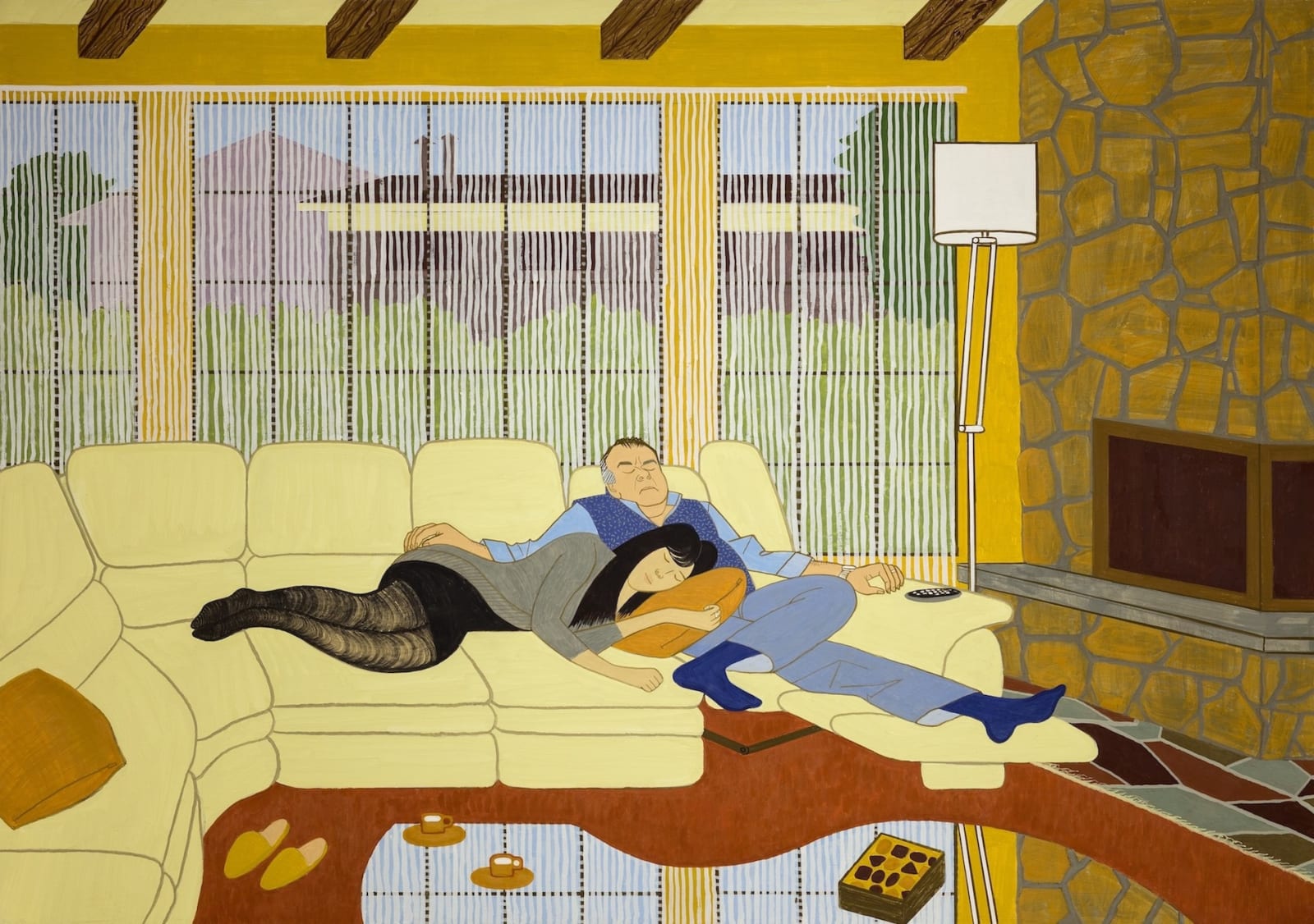 Yves Tessier, Couple Endormi Regardant la TV, 2012