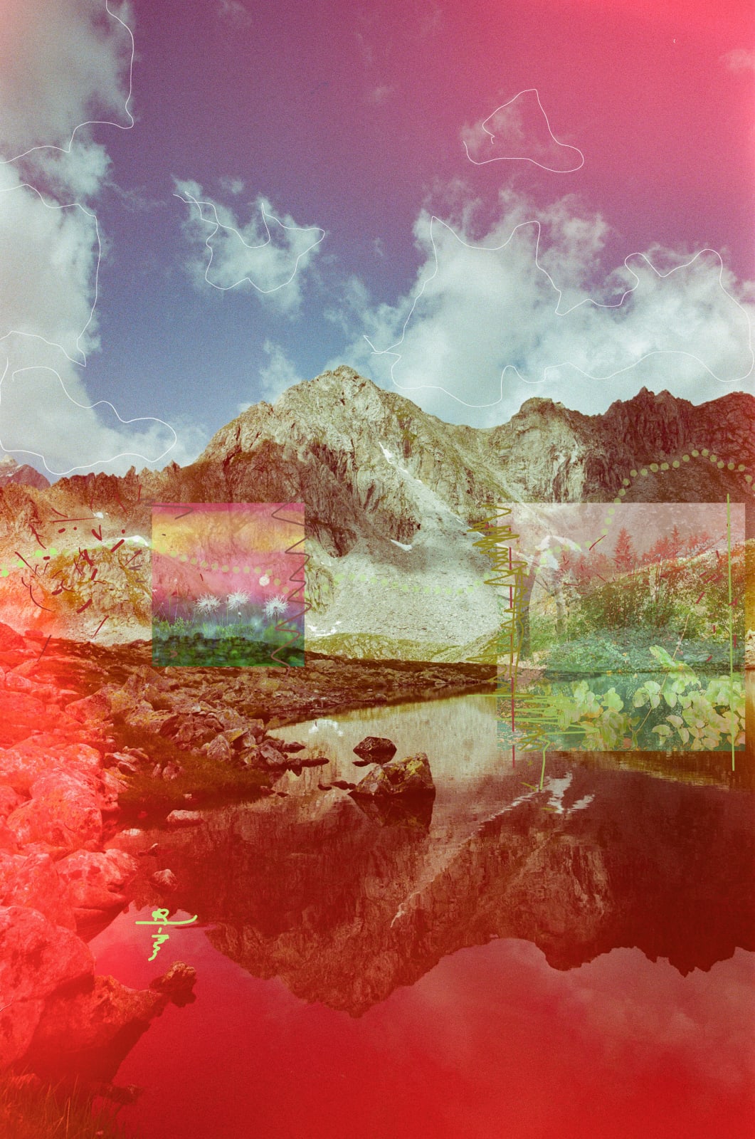Malika Sqalli, The feeling after a glacier lake swim, 2024