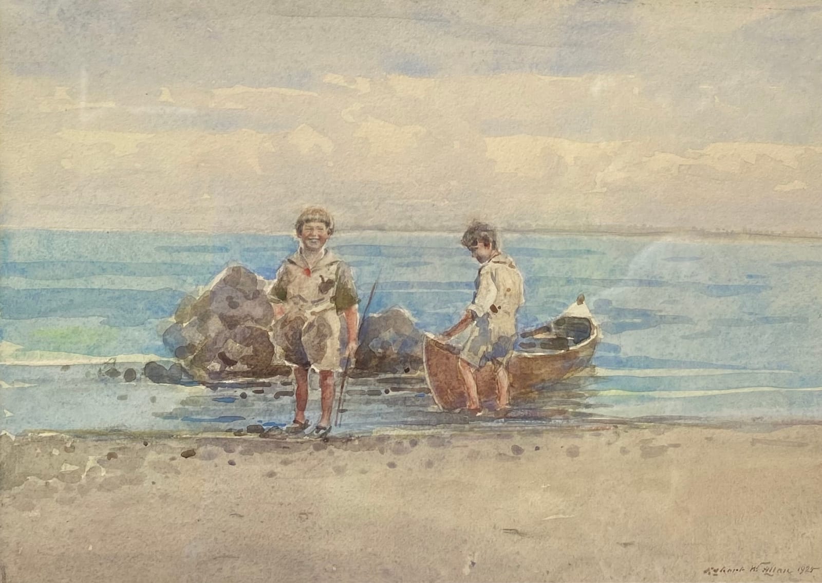 Robert Weir Allan RSA RWS RSW, On the Beach, 1935