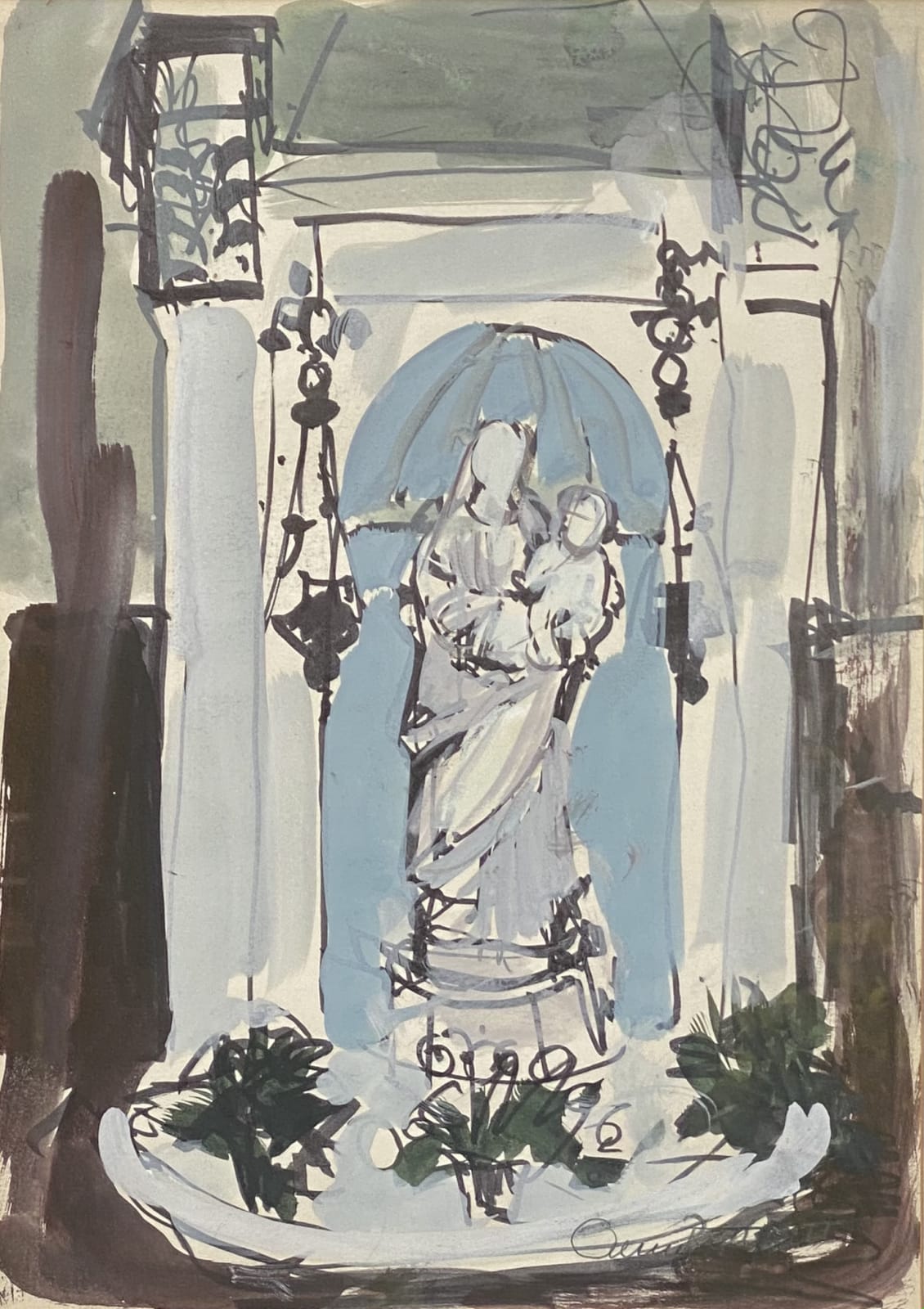 Anne Redpath OBE RSA ARA LLD ARWS ROI RBA, Madonna and Child