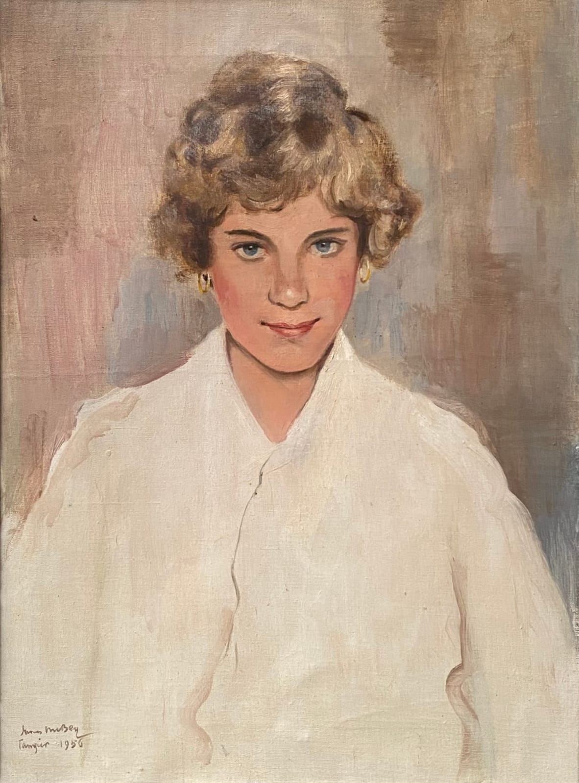 James McBey LLD, Portrait of Joan Loeb Tangier 1956, 1956