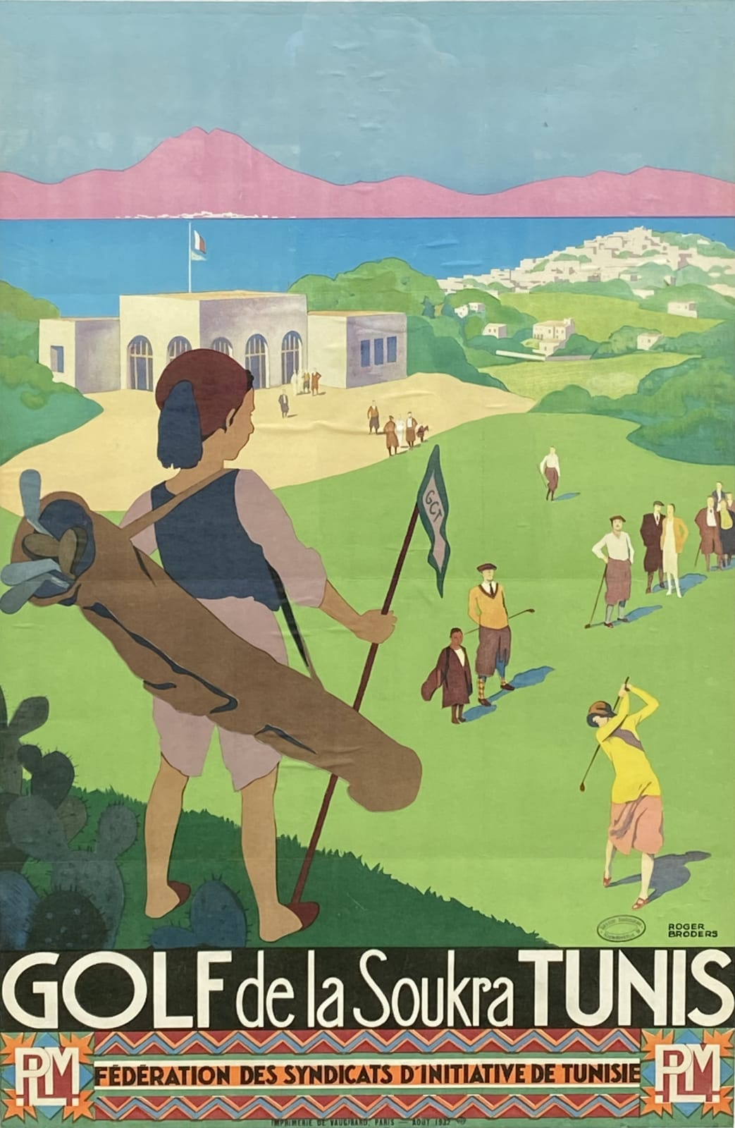 Roger Broders, Golf de la Soukra, Tunis, c1930