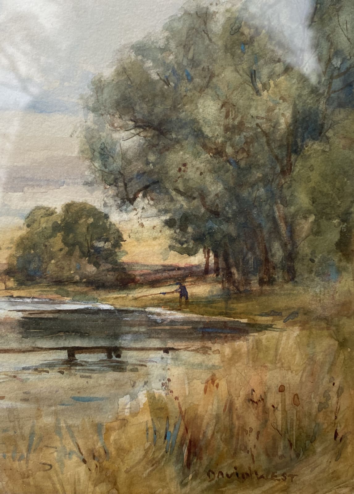 David West RSW, A River Scene