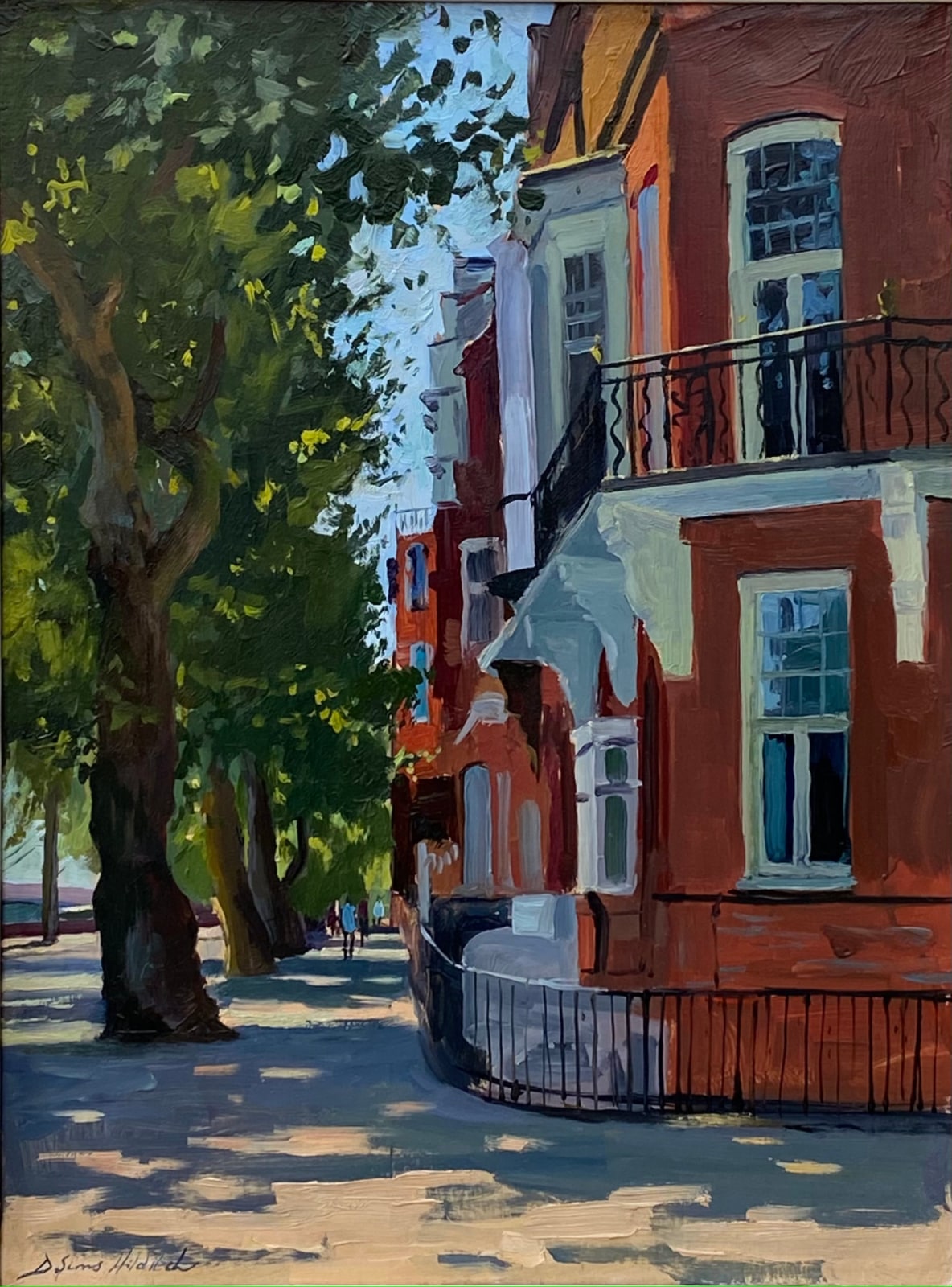 Daisy Sims Hilditch, Summer Dappled Light on the Corner of Tite Street