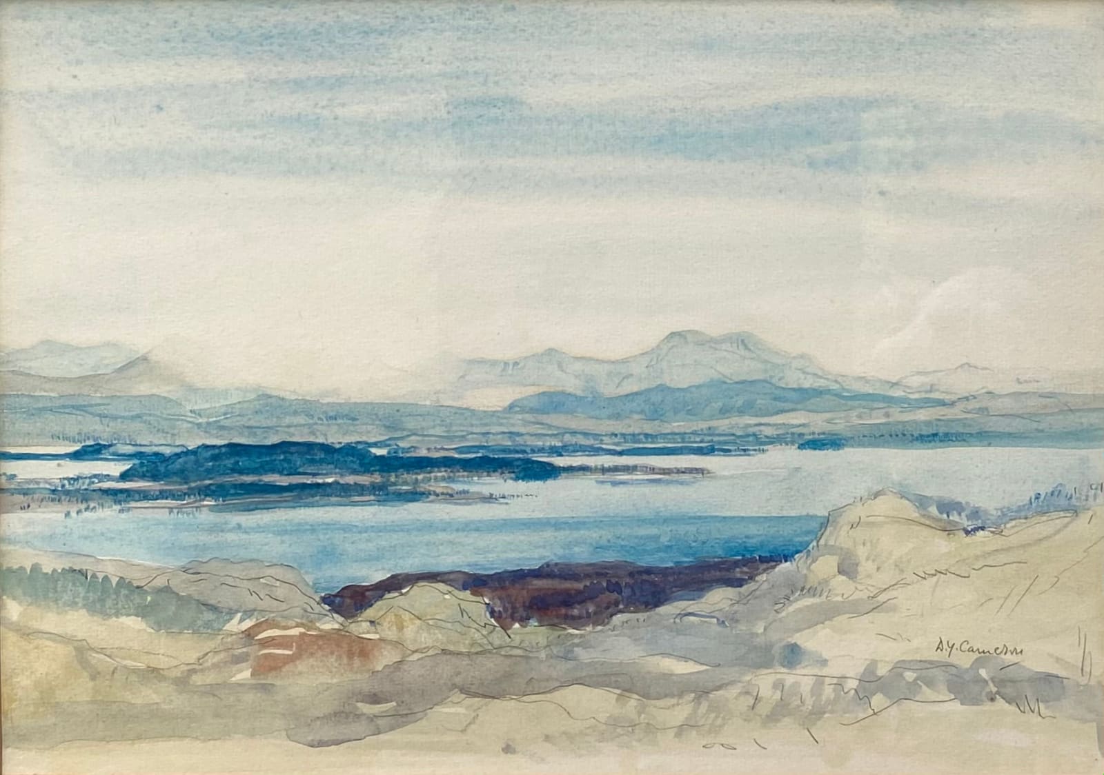 Sir David Young Cameron RA RSA, Isles of Loch Maree