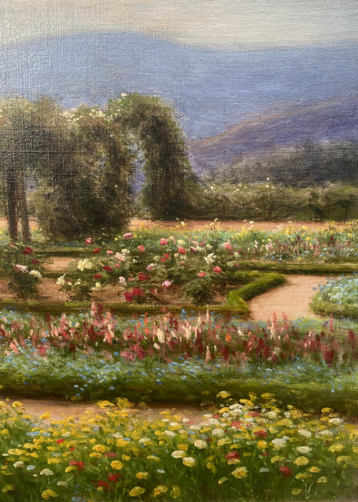 Joseph Farquharson RA, The Rose Garden, Finzean