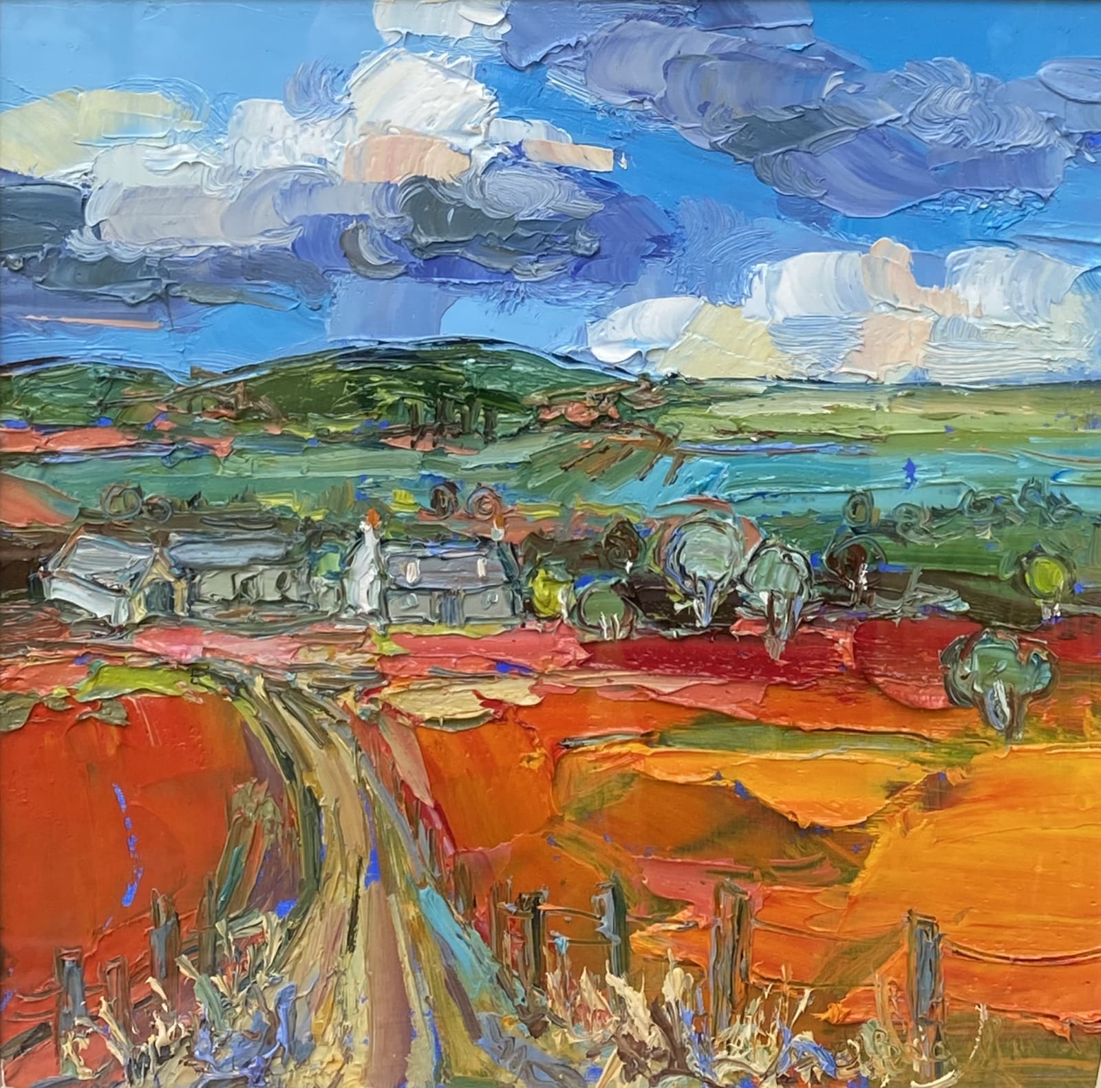 Judith I Bridgland, Gathering Clouds over Farm, Glenlivet