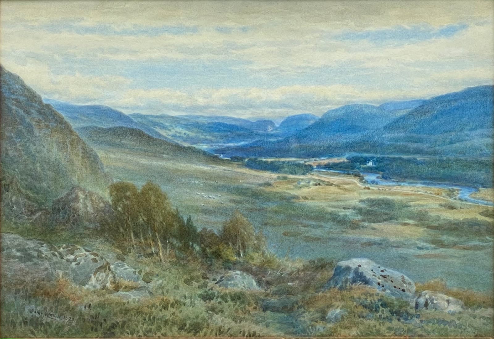 John Mitchell, Abergeldie Castle from Craig Ughie, 1921