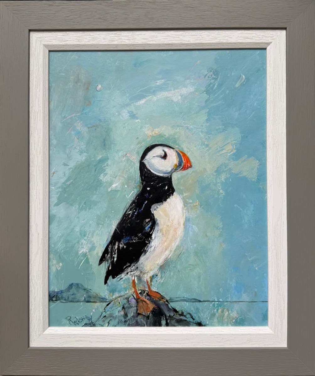 Carolyn Rockwood, Puffin on an Ocean Rock, 2025