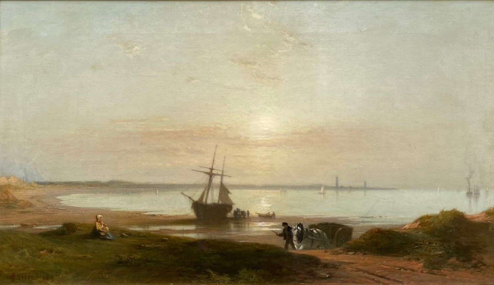 James Cassie RSA RSW, Early Morning on the Tay from Monifieth, 1870