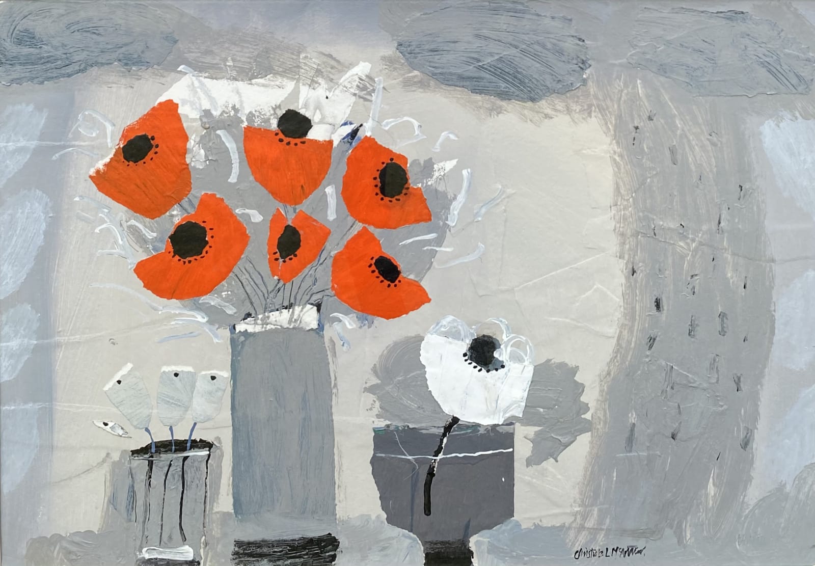 Christine L McArthur RSW RGI, Red Poppies