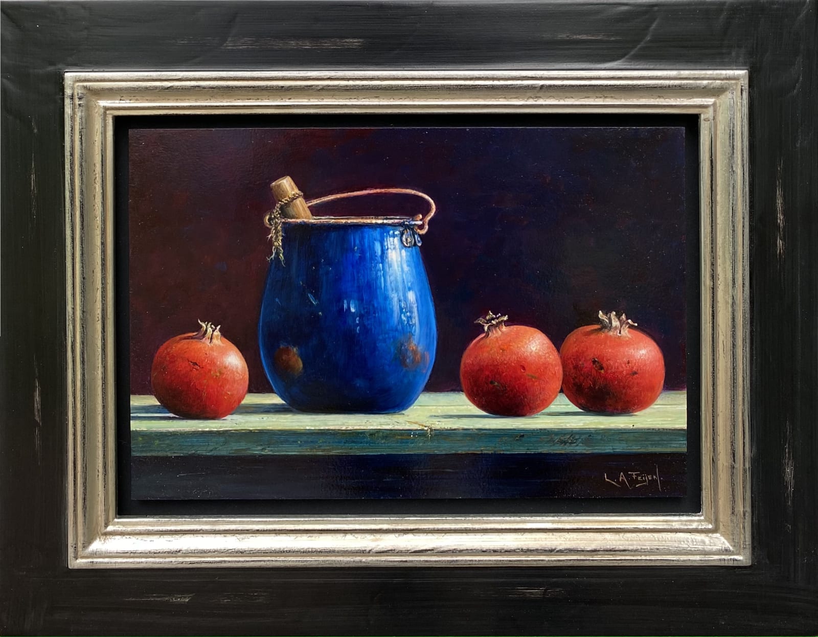 Lion Feijen, Blue Can and Pomegranates, 2021
