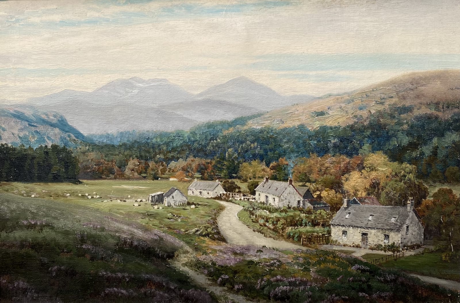 George Melvin Rennie, Inverey Village near Braemar, showing Ben MacDhui