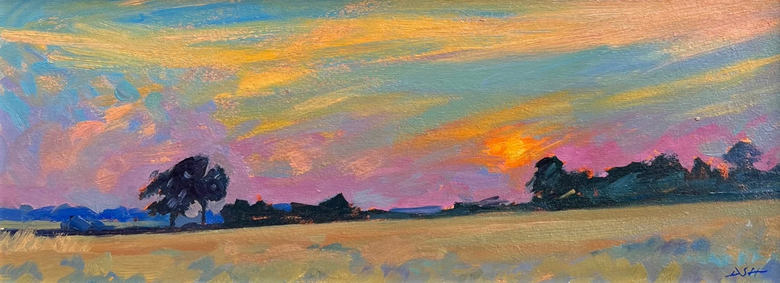 Daisy Sims Hilditch, Sun Setting, Fields near Badminton