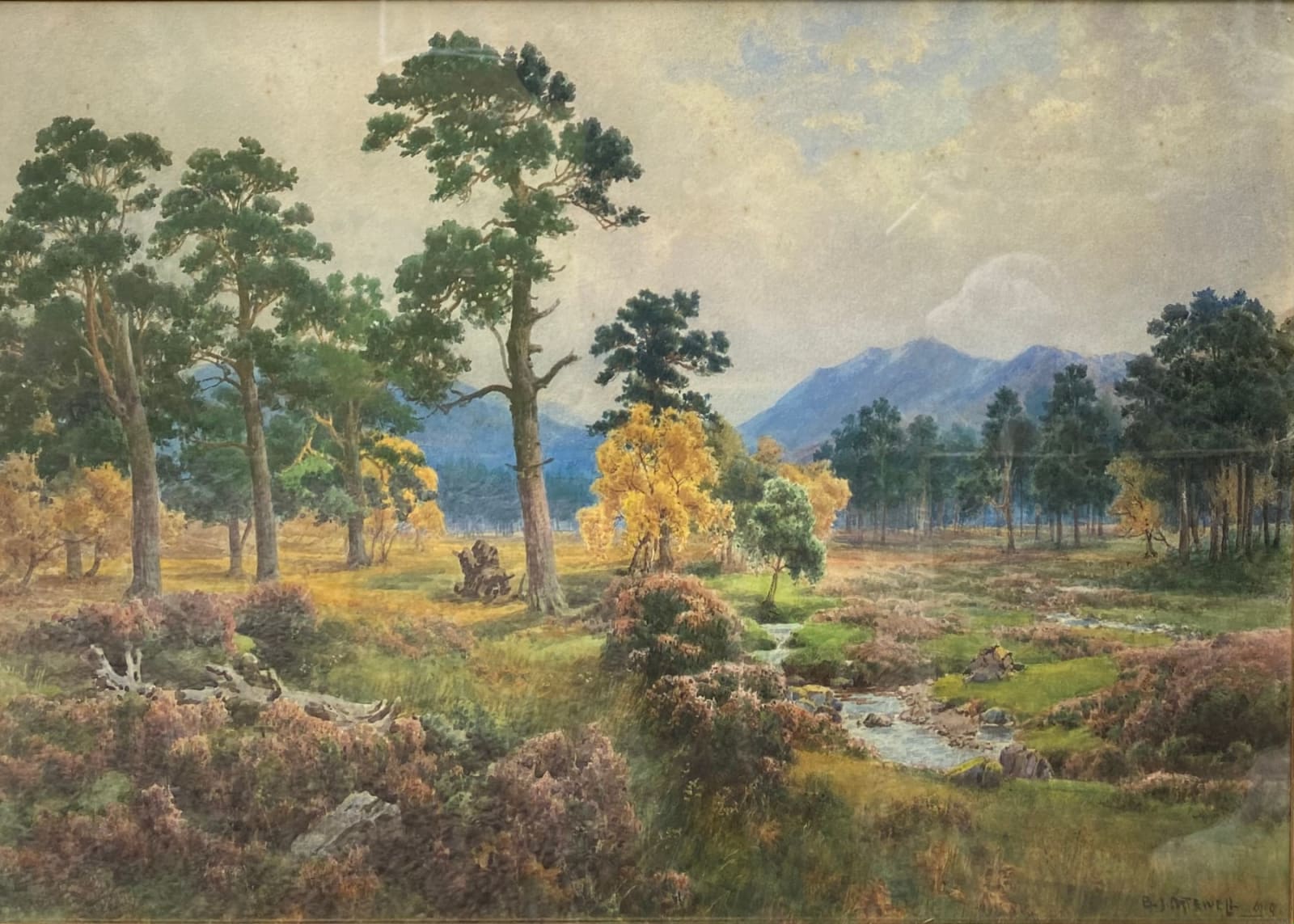Benjamin John Ottewell HRI OWS, The Gelder Burn near Invercauld